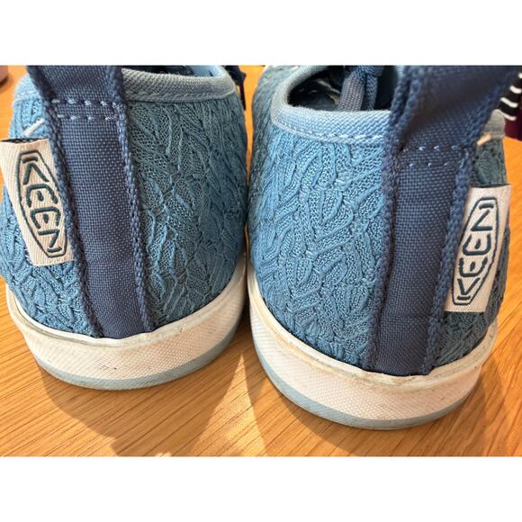 KEEN Sneakers Womens Size 11 Elsa II Textured Canvas Retro Blue Lace Up Shoes - Picture 4 of 7